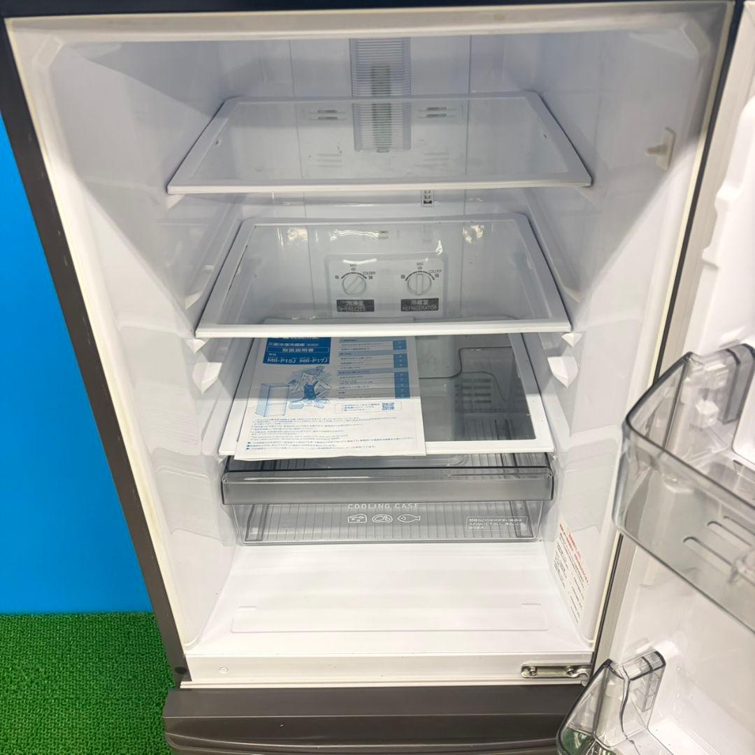 606 三菱　冷蔵庫　146L　2ドア　右開き　マッドグレー　小型　一人暮らし