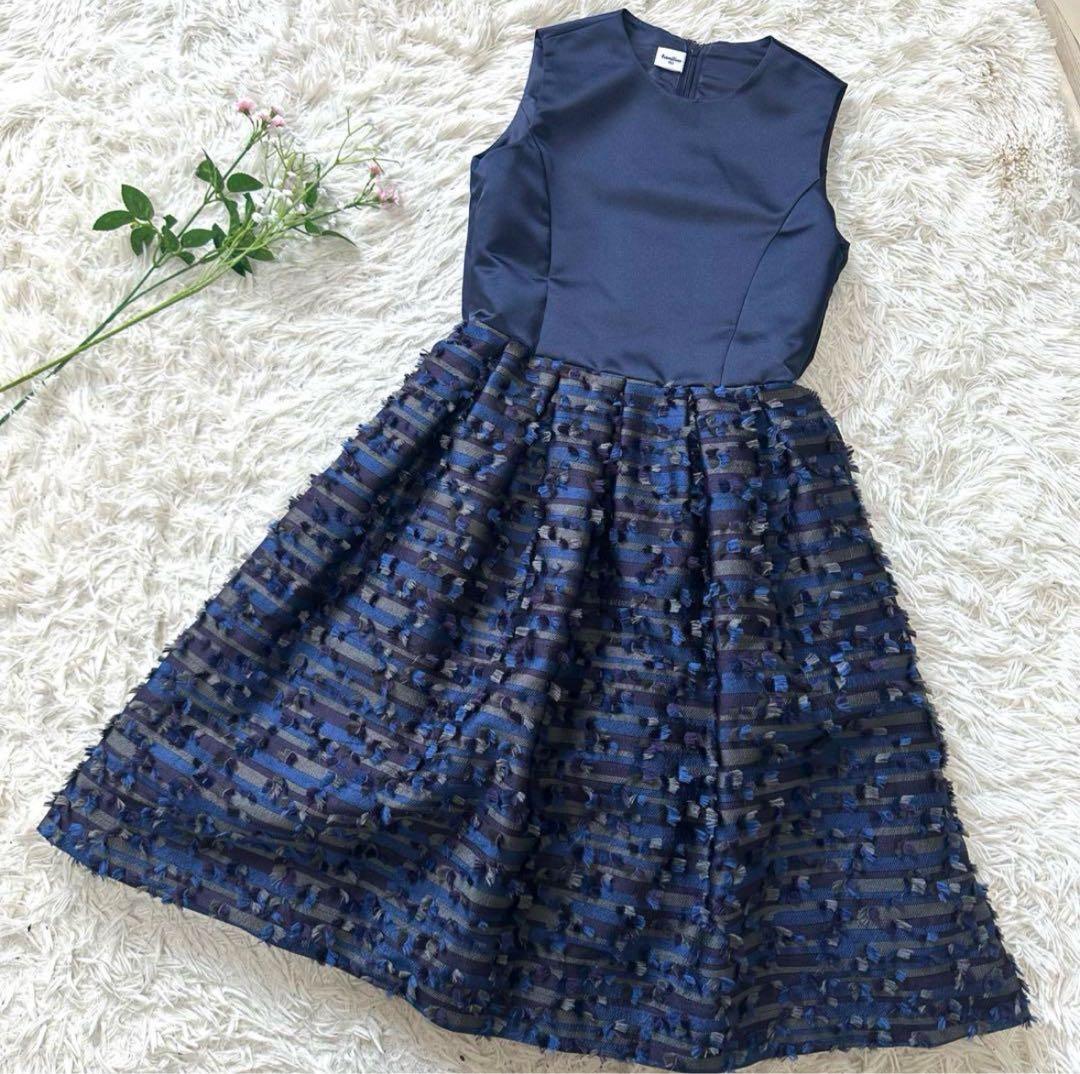 familiar ファミリア ドレス ネイビー フレアワンピース パニエ