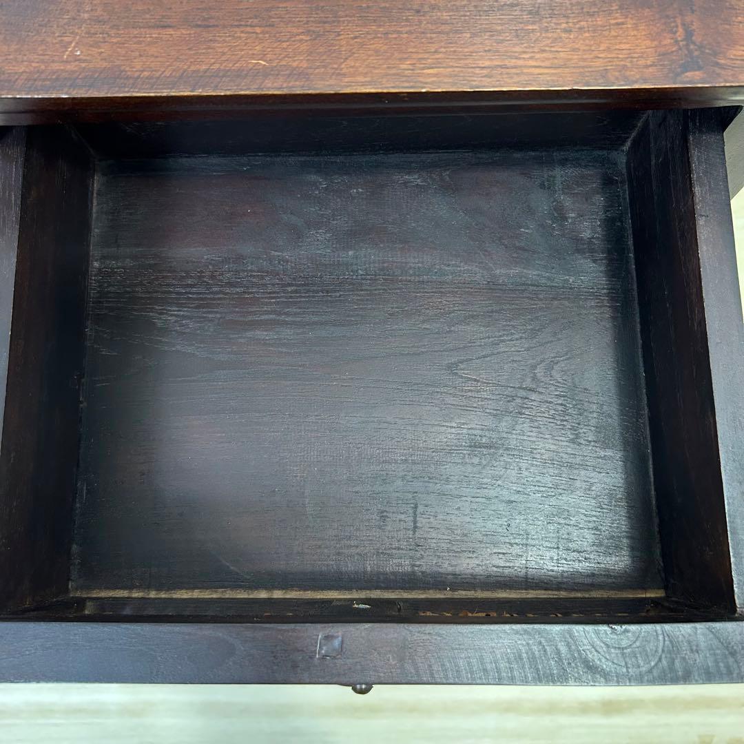 アジアン チェスト チーク無垢材 2段 木製 棚 バリ リゾート 南国風