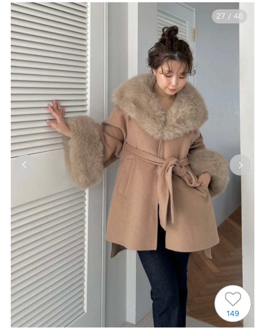 SNIDEL スナイデル ファーケープコート 今季新作