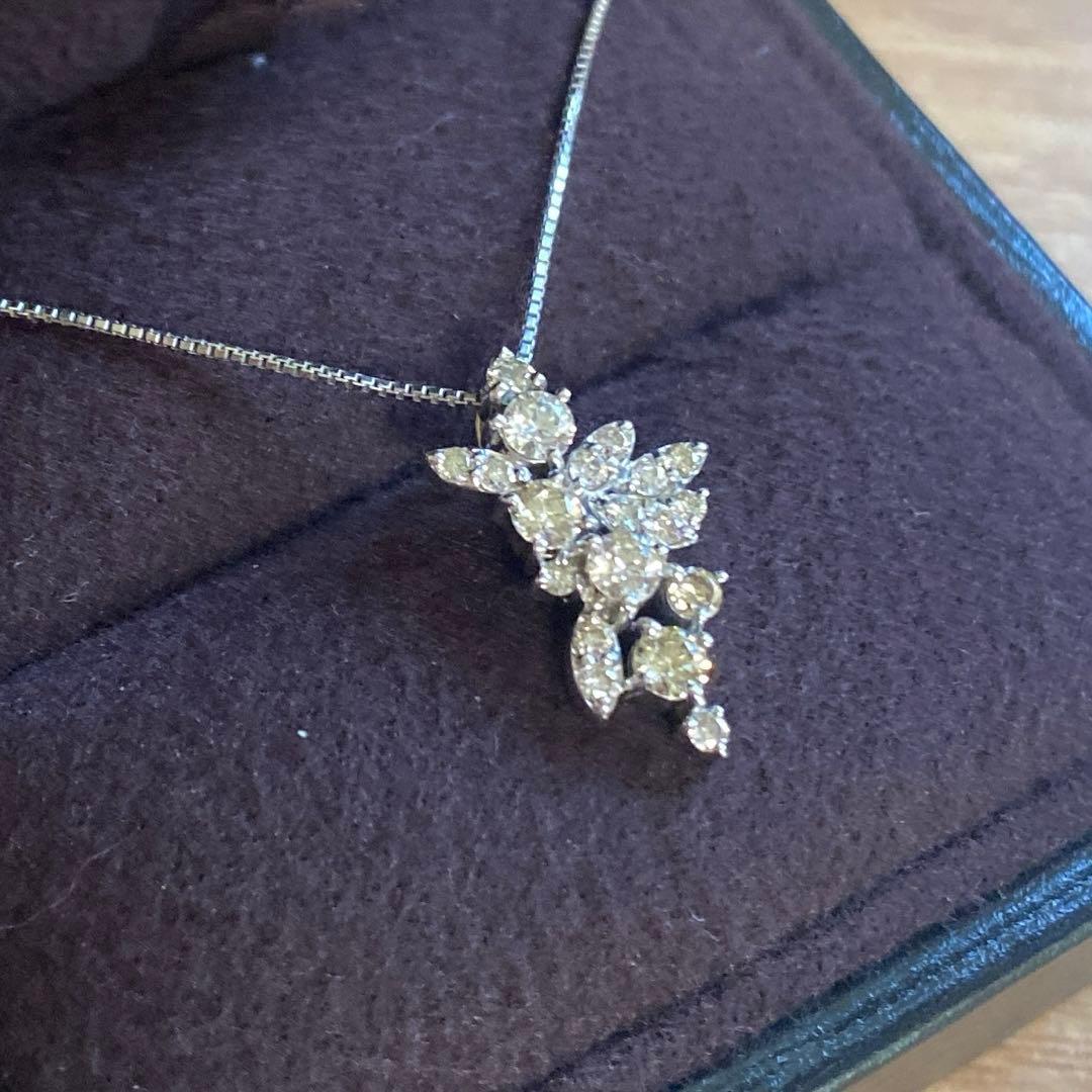 k18WG ダイヤモンドネックレス