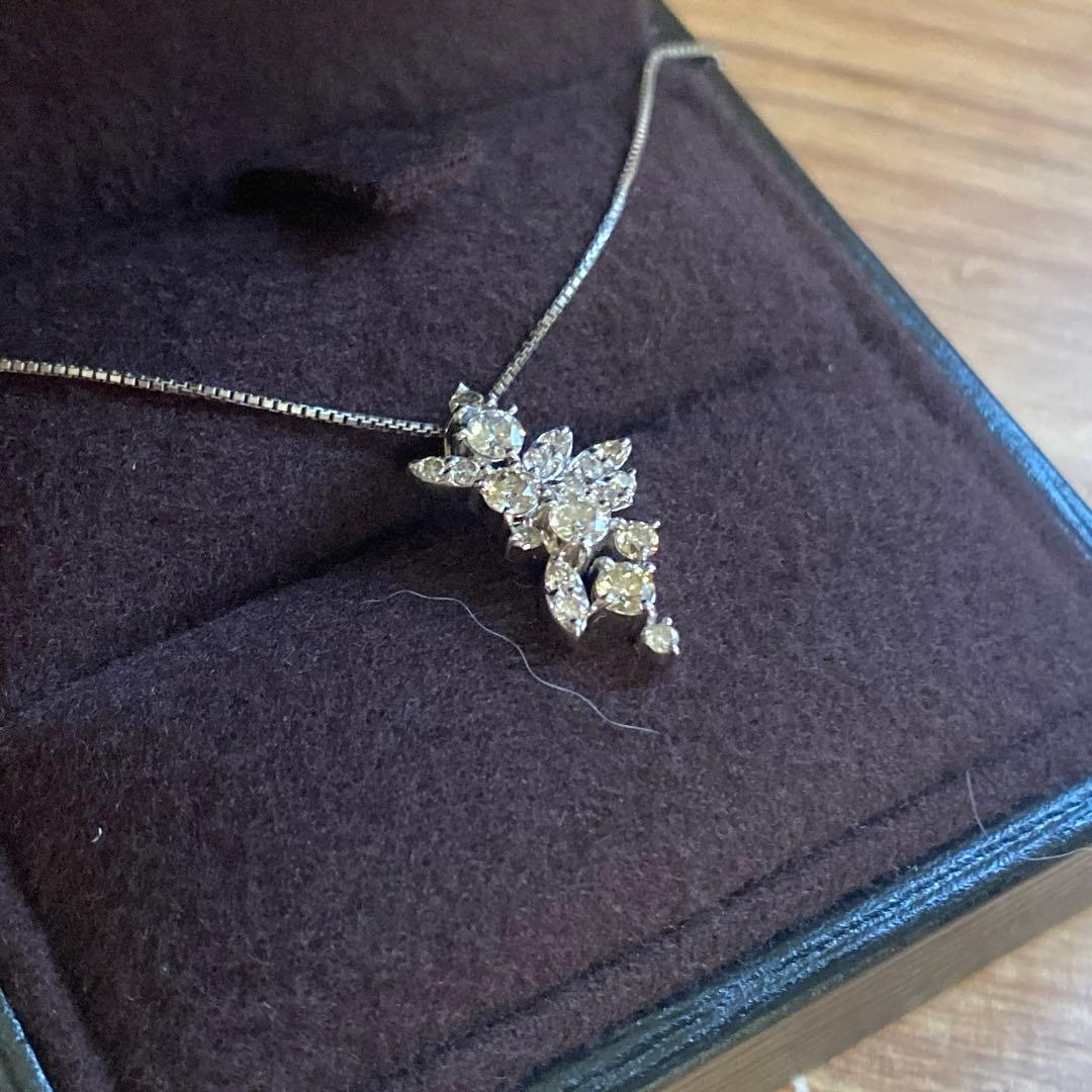 k18WG ダイヤモンドネックレス