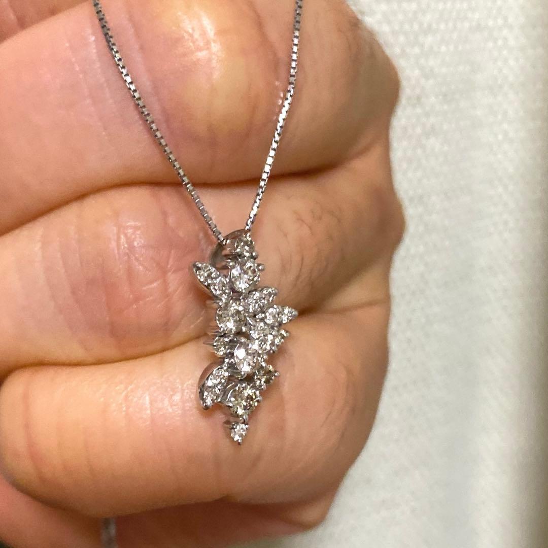 k18WG ダイヤモンドネックレス