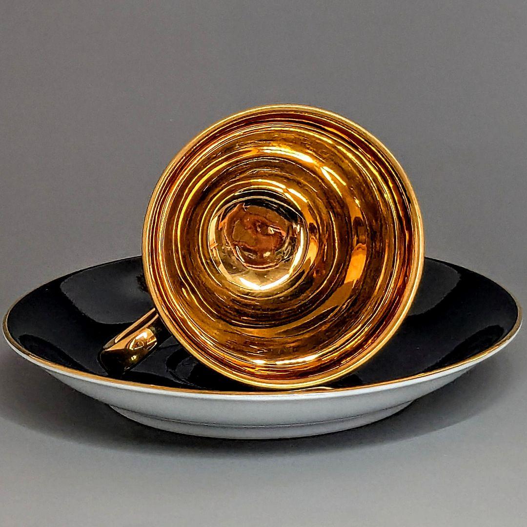 オールドノリタケ ゴールド ハーレクインキャビネットカップ&ソーサー マルキ印
