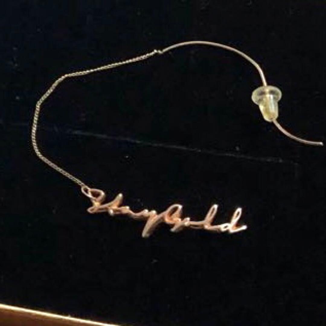 【ete】 K10YG アメリカンピアス ステイゴールド シングルピアス