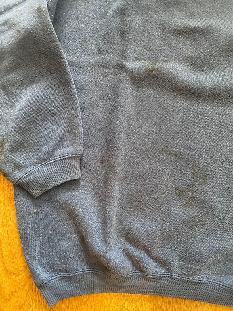 90sオールドステューシーロゴスウェット ネイビーブルー XL フェードネイビー