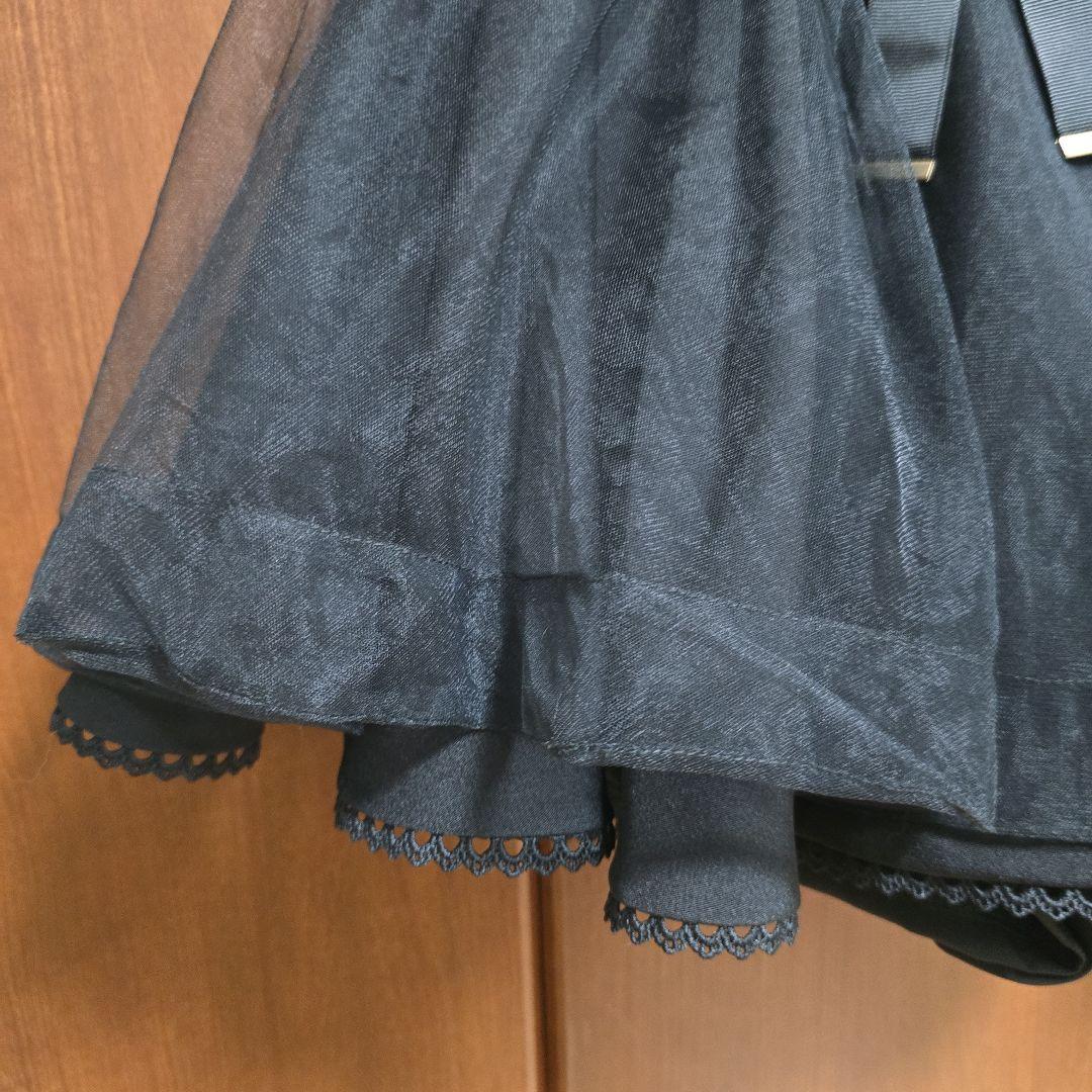 LIZLISA レースアップコルセットライクスカパン ブラック