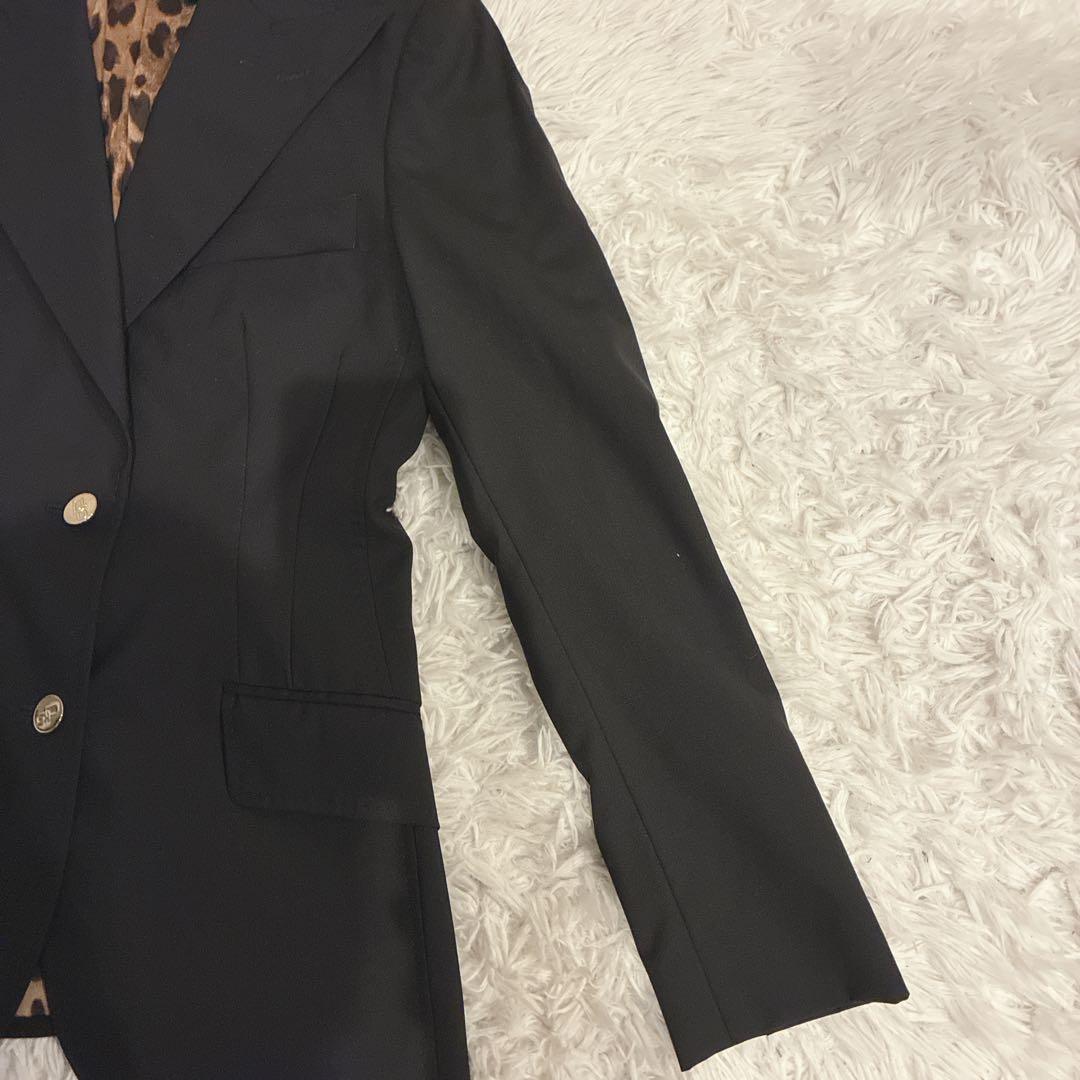 DOLCE&GABBANA テーラードジャケット レオパード 金ボタン