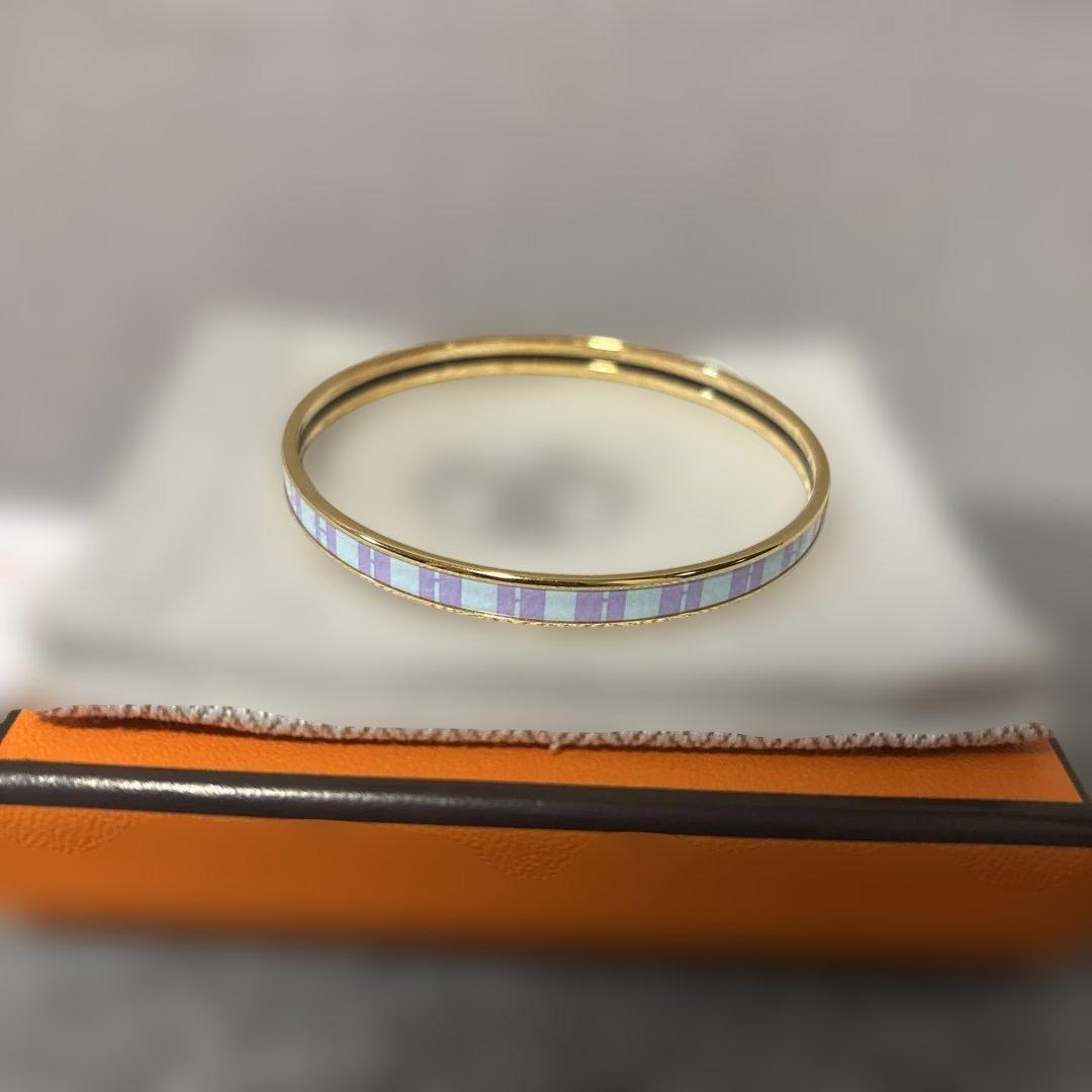 美品 エルメス エマイユ/OP'H ブレスレット バングル HERMES