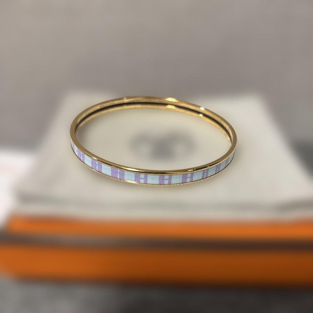 美品 エルメス エマイユ/OP'H ブレスレット バングル HERMES