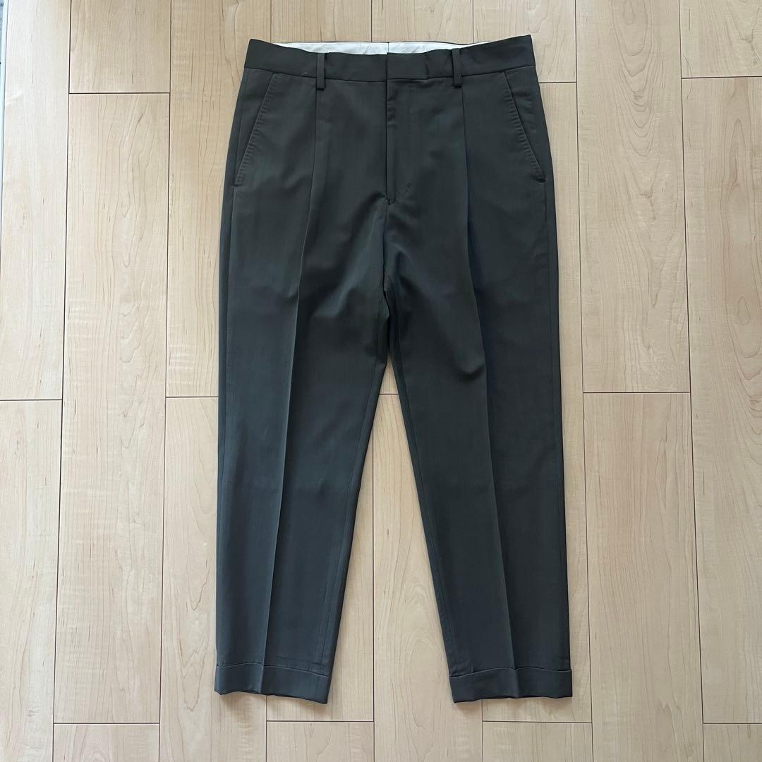 WACKO MARIA ZEGNA PLEATED TROUSERS M カーキ