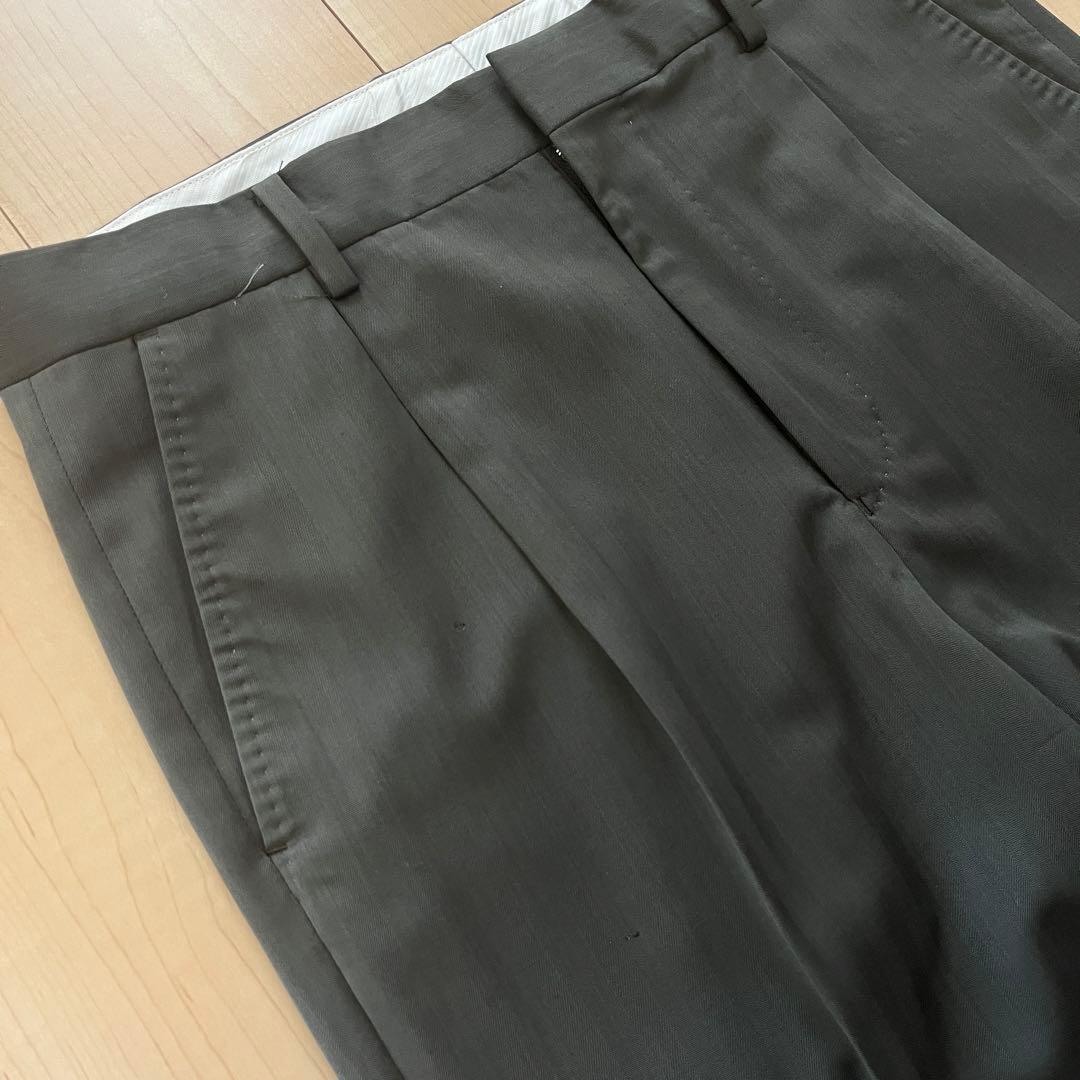 WACKO MARIA ZEGNA PLEATED TROUSERS M カーキ