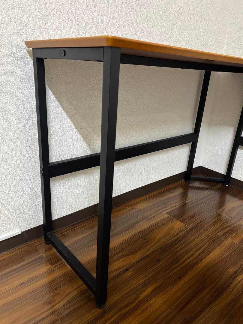 L字型ブラウンパソコンデスク 高さ72.5cm
