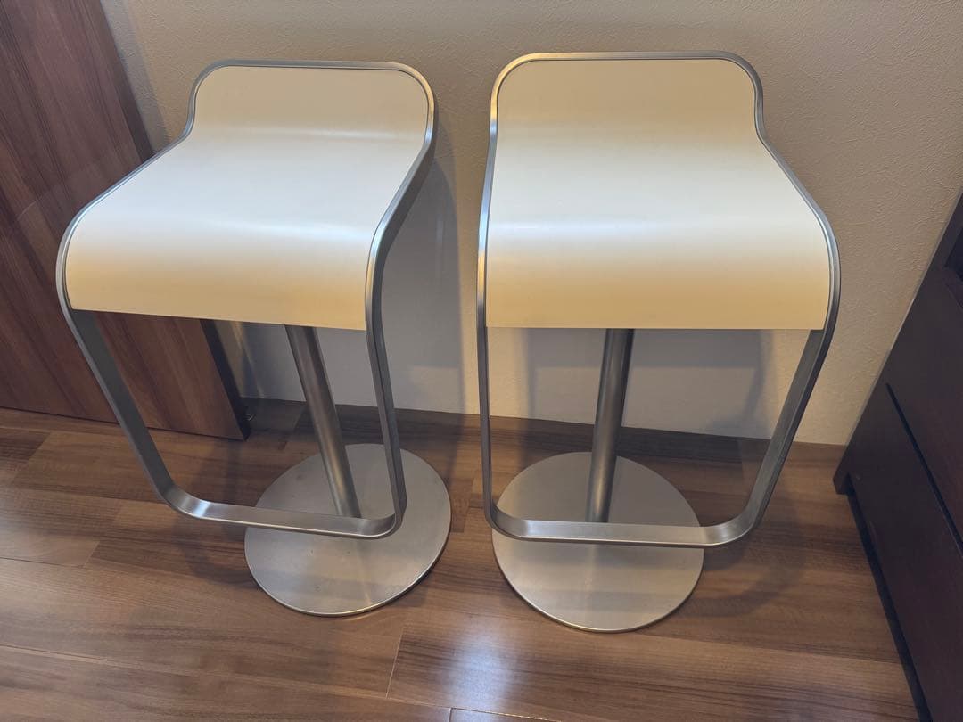 ラパルマ　lem スツール ホワイト　2脚セット