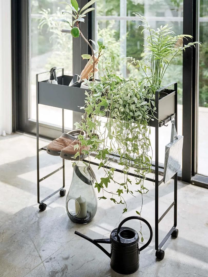 山崎実業 tower キャスター付き 玄関収納ラック タワー ホワイト おしゃれ