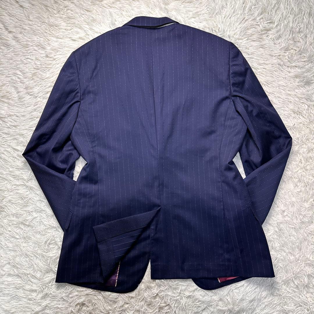 現行 極美品 ポールスミス カノニコ セットアップ 光沢 2トーンネイビー M2