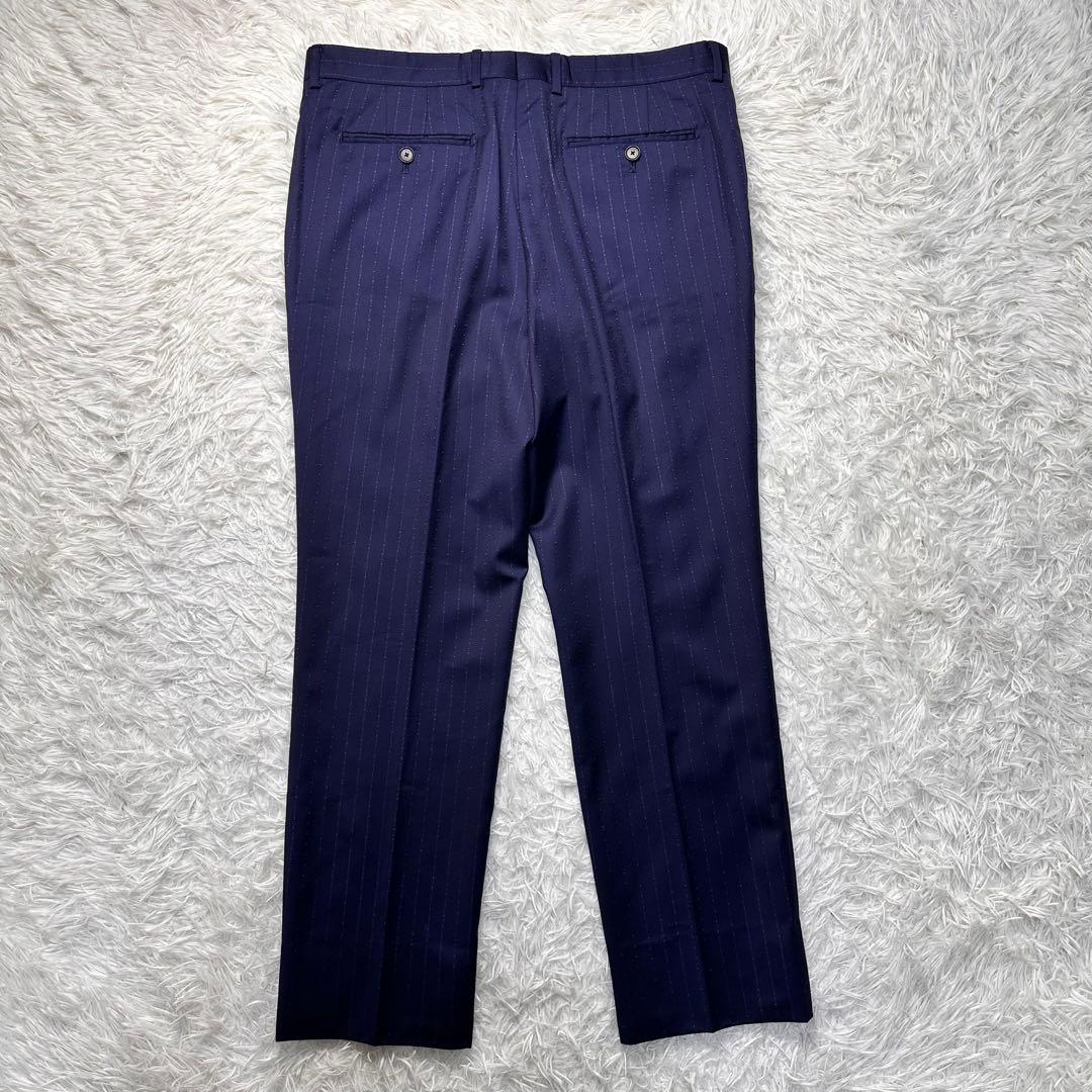 現行 極美品 ポールスミス カノニコ セットアップ 光沢 2トーンネイビー M2