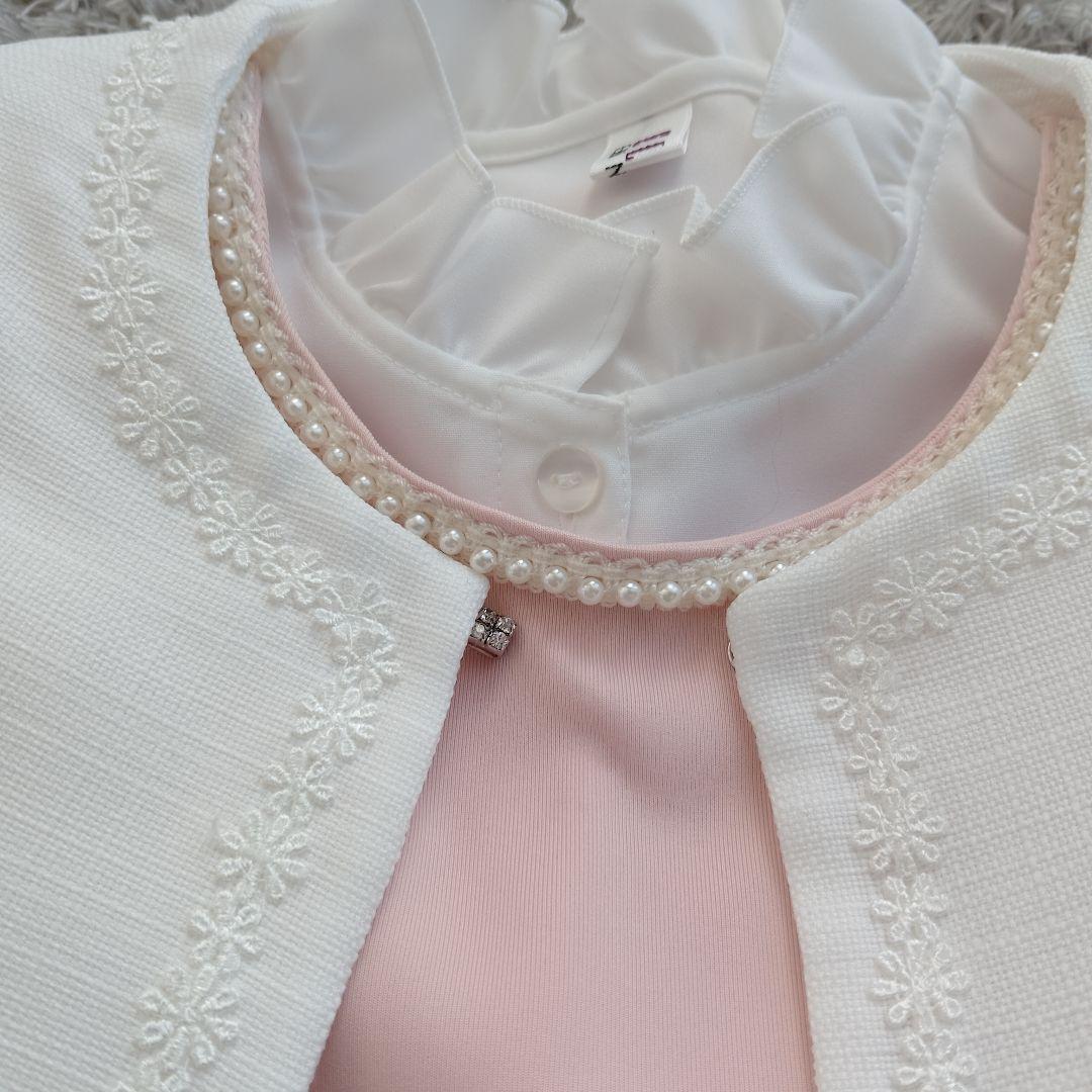 未使用級❗️エニィファム　女の子　キッズ　スーツ　入学　120 ELLEピンク