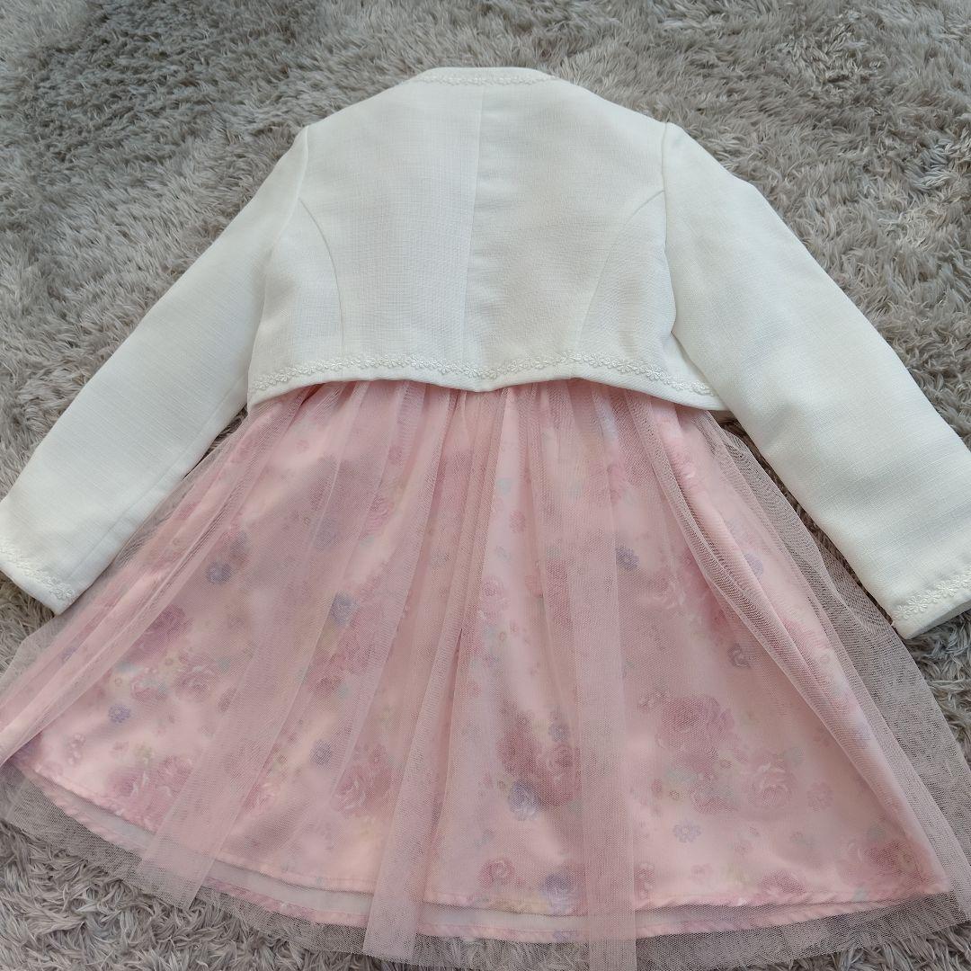 未使用級❗️エニィファム　女の子　キッズ　スーツ　入学　120 ELLEピンク