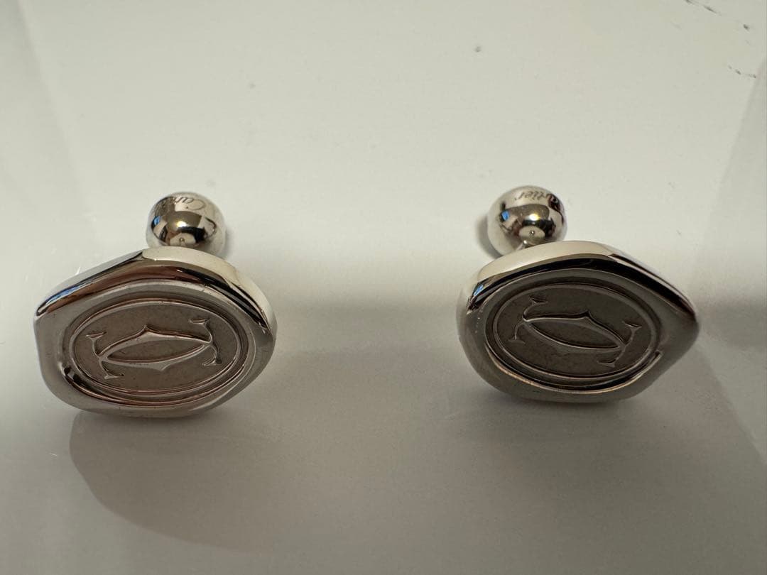 Cartier シルバー カフス　保証カード付き 注※商品説明ご覧くださいカフス
