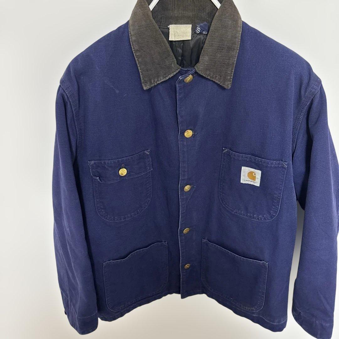 良品 80s〜90s USA製 CARHARTT チョアコート ネイビー 40