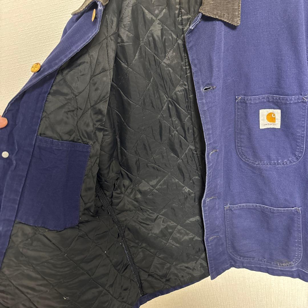 良品 80s〜90s USA製 CARHARTT チョアコート ネイビー 40