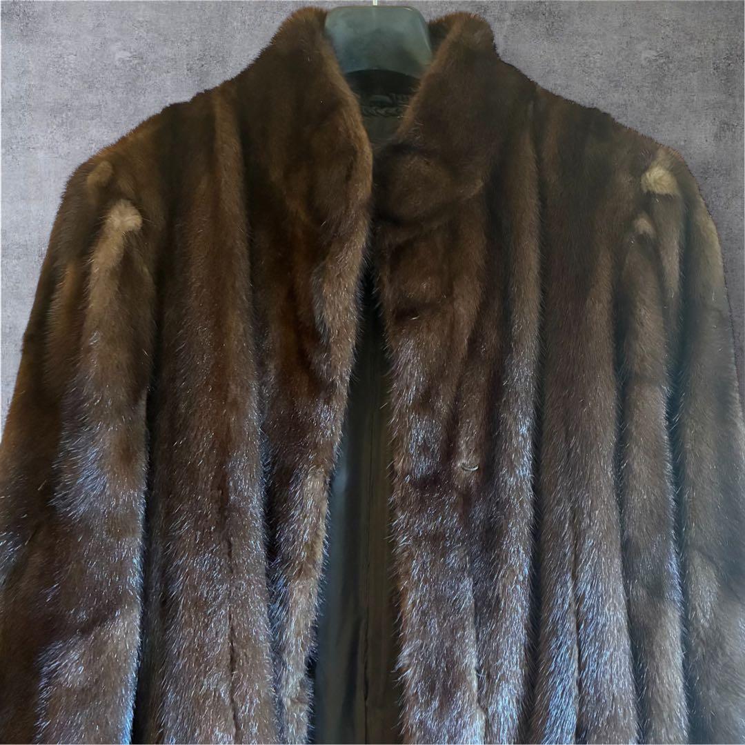 ブラウンファー ロングコート