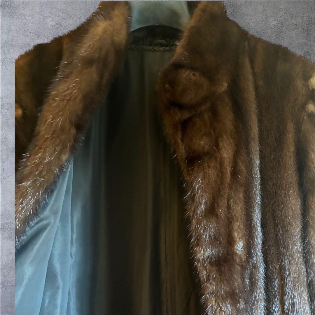 ブラウンファー ロングコート