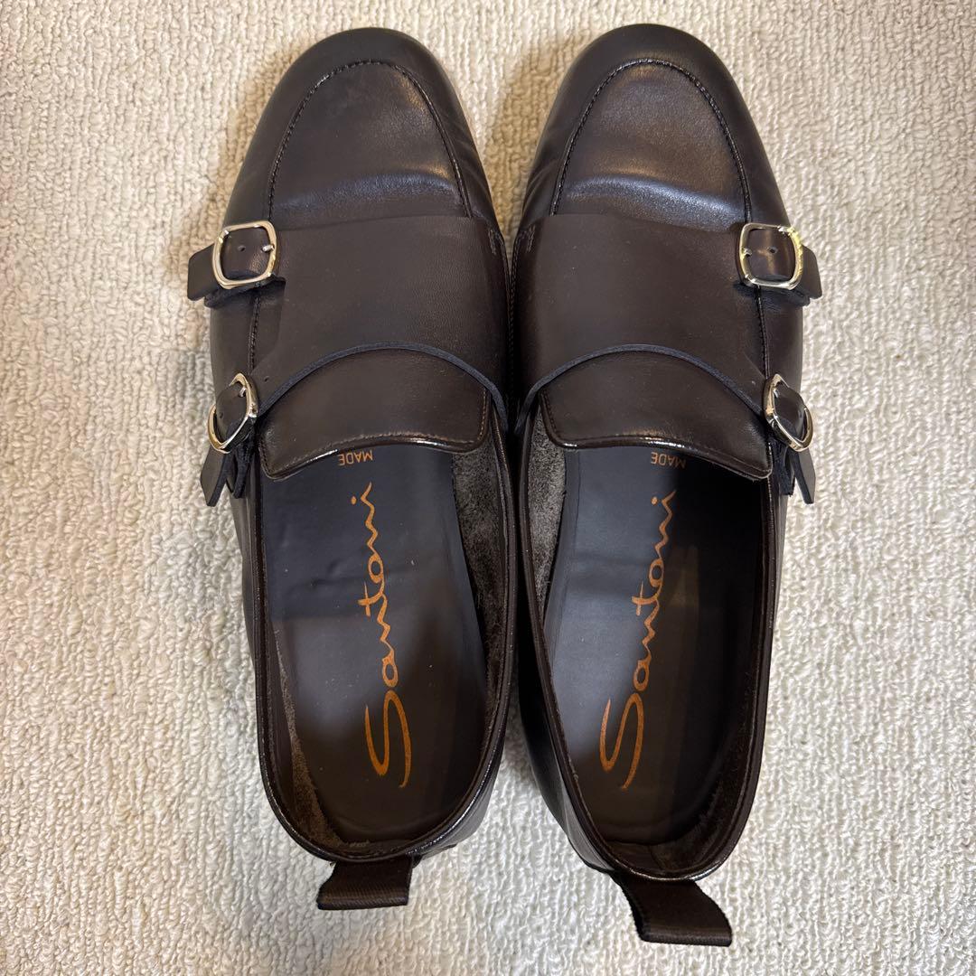 ぶたま Santoni サントーニ　ダブルモンクストラップ　UK6.5