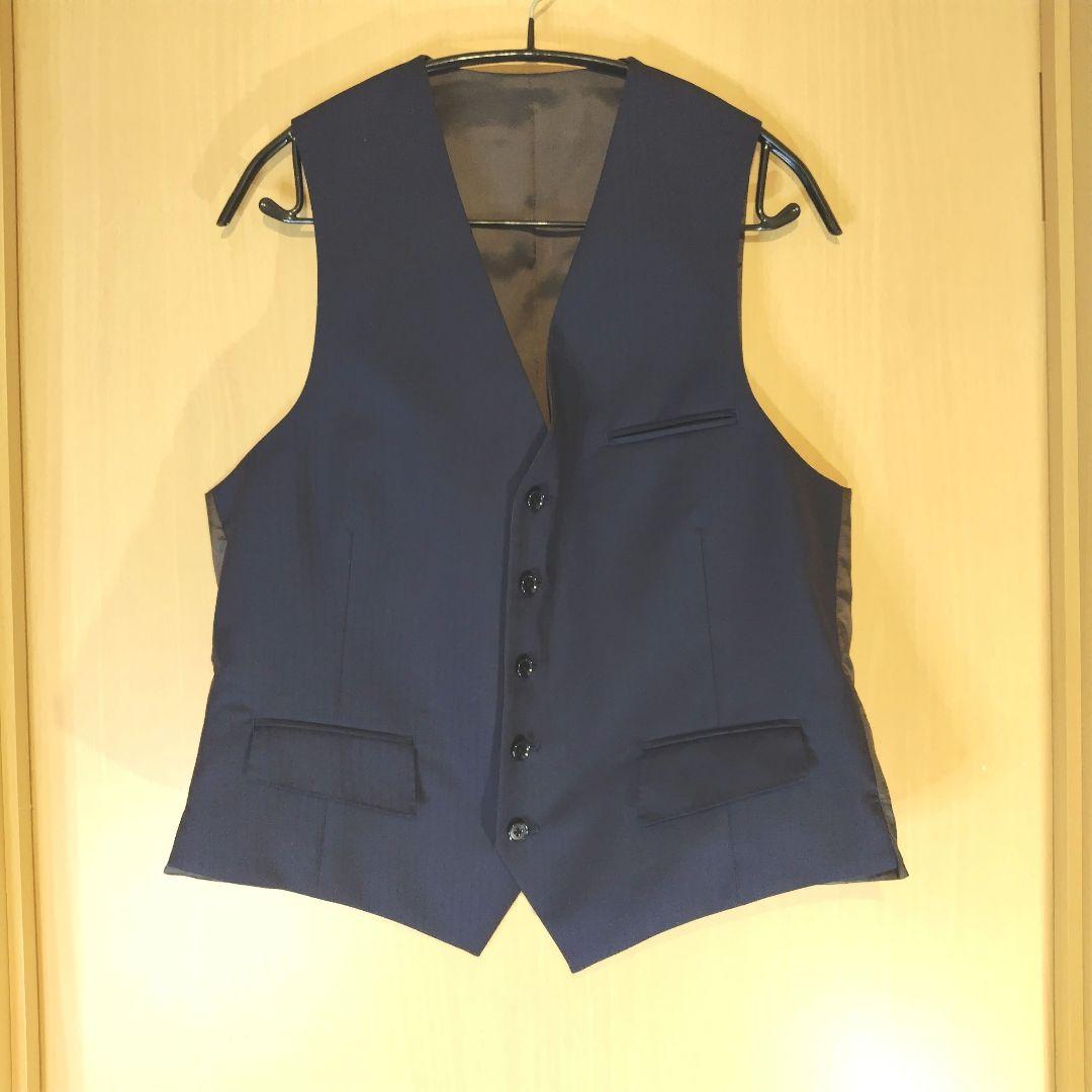 ORIHICA ３ピース スーツ セットアップ ネイビー ストライプ 94AB4