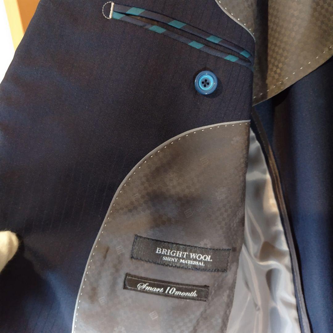 ORIHICA ３ピース スーツ セットアップ ネイビー ストライプ 94AB4