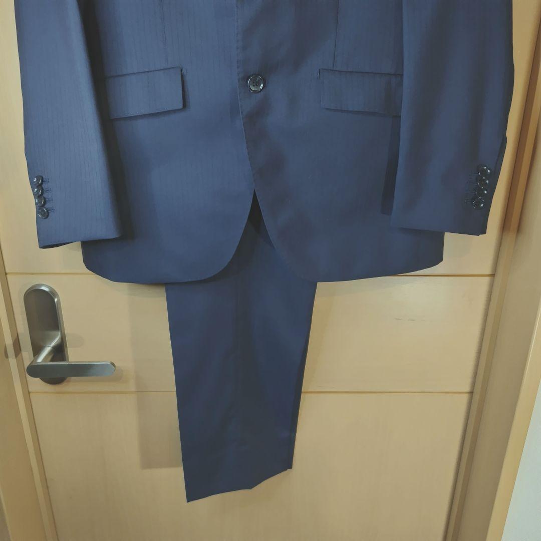 ORIHICA ３ピース スーツ セットアップ ネイビー ストライプ 94AB4