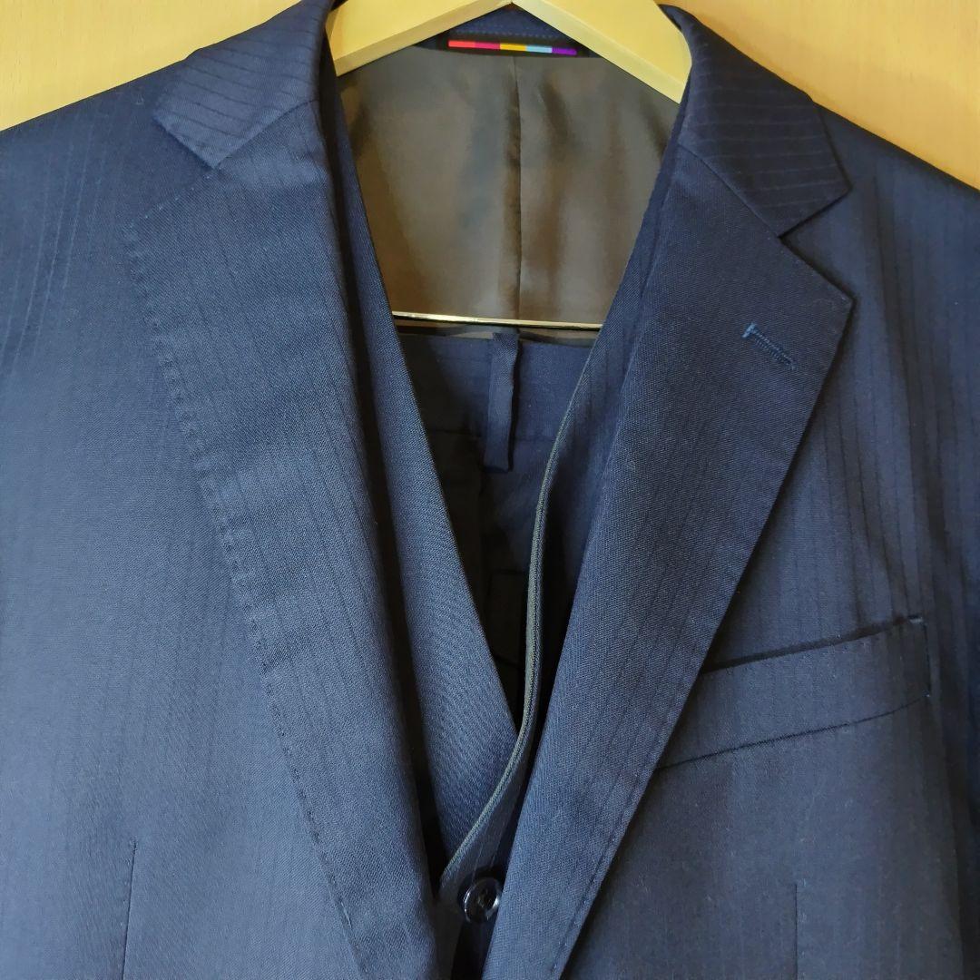 ORIHICA ３ピース スーツ セットアップ ネイビー ストライプ 94AB4