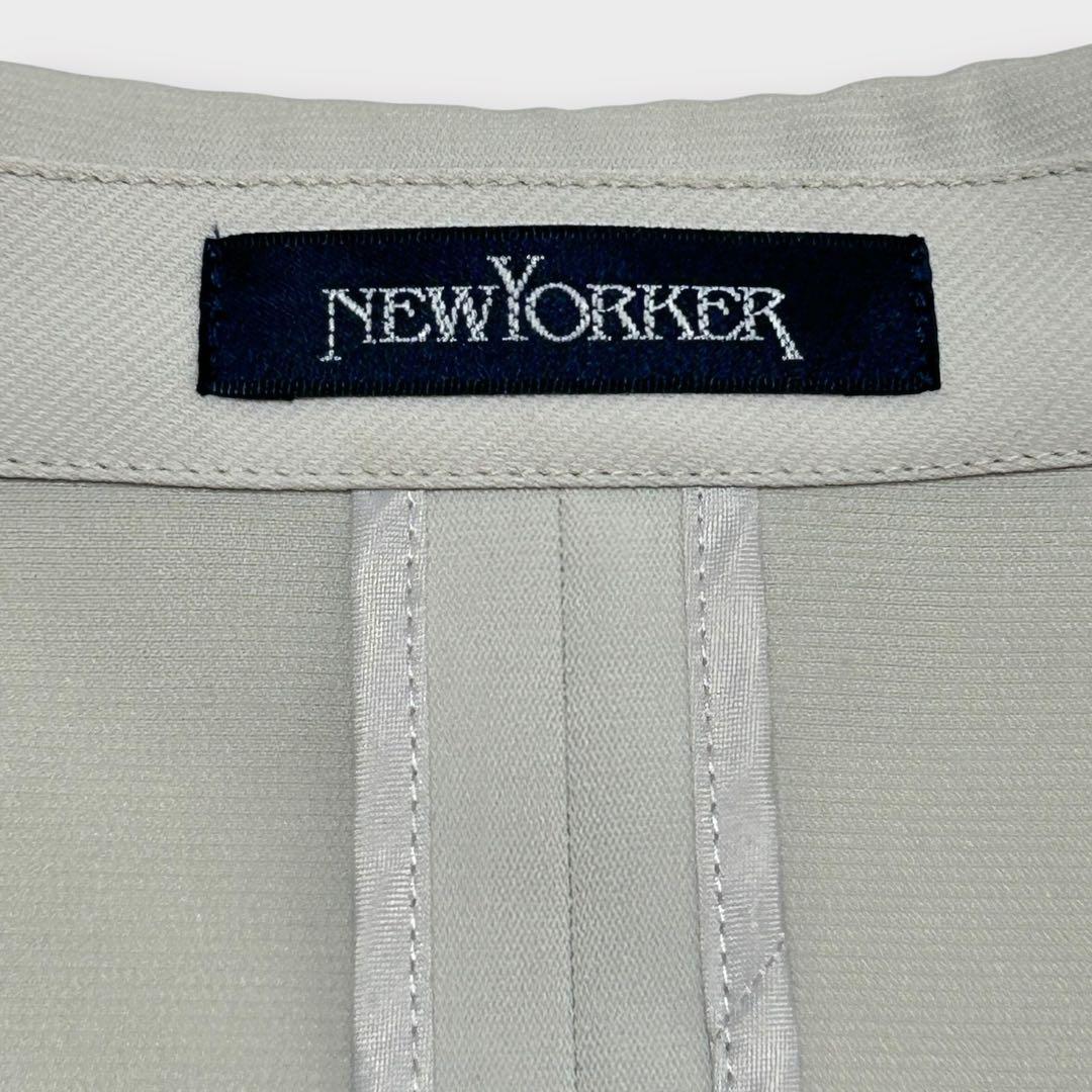 ニューヨーカー スカートスーツ 大きいサイズ 17号 3XL位 ライトグレー