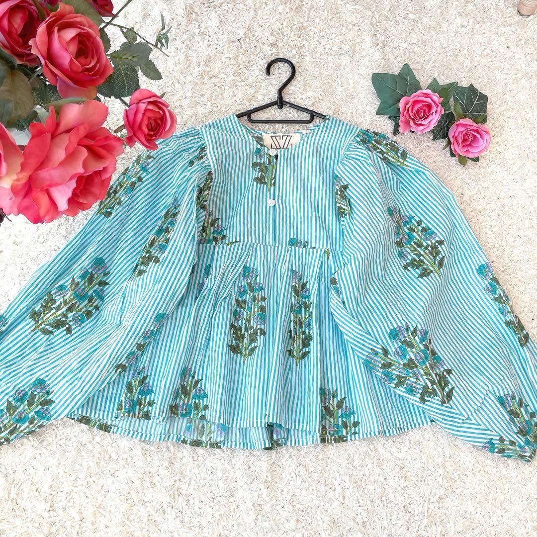 SZ Blockprints 23SS EVA TOP ブラウス　ヌキテパ