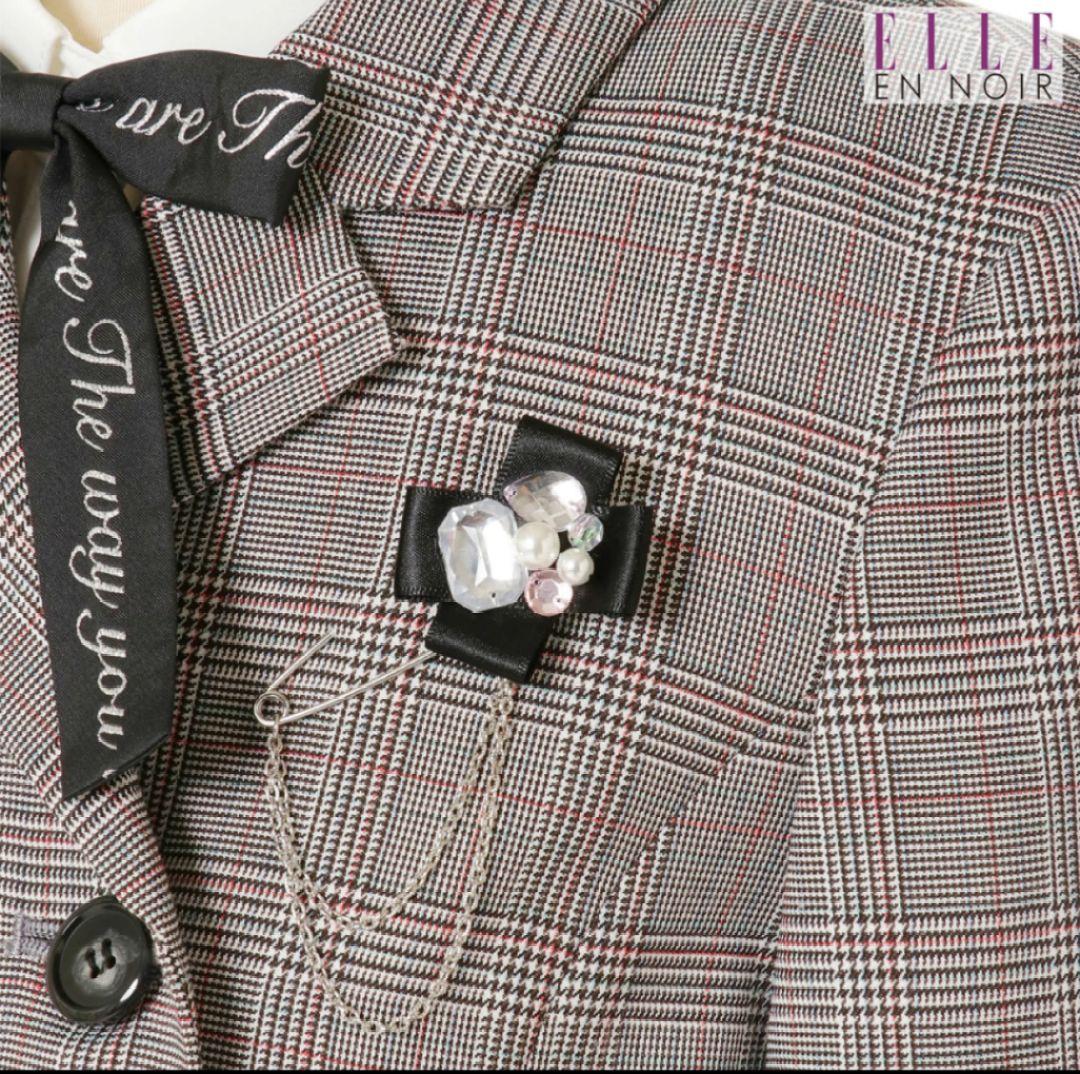 150 ELLE　卒服　グレンチェック　グレー系