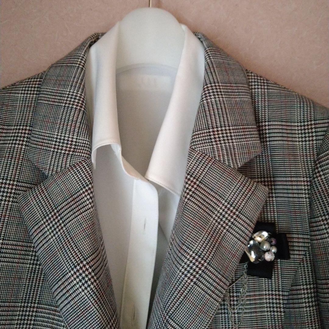 150 ELLE　卒服　グレンチェック　グレー系