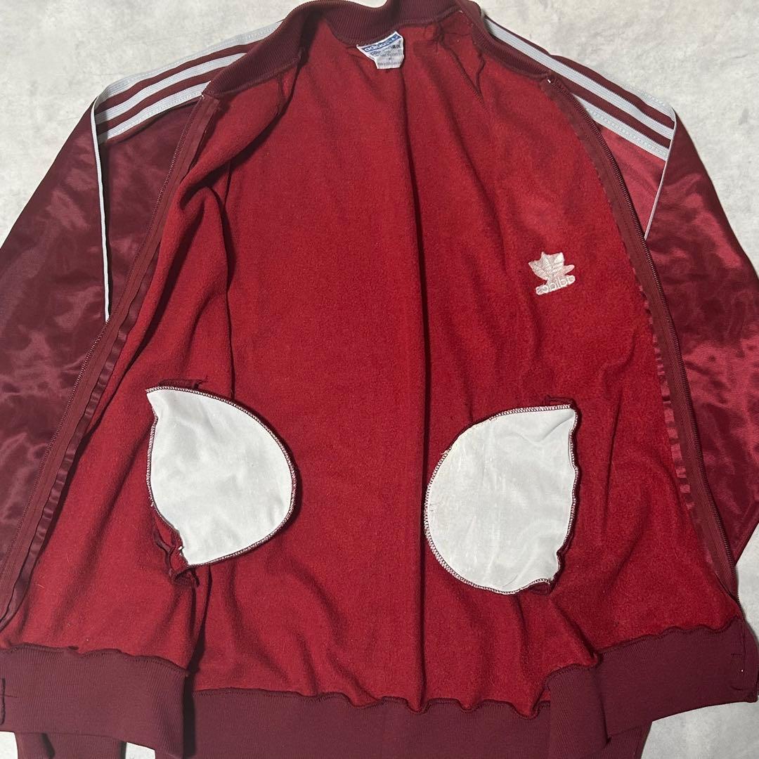 けんけん様80s adidas アディダス トラックジャケット 希少ワインレッド