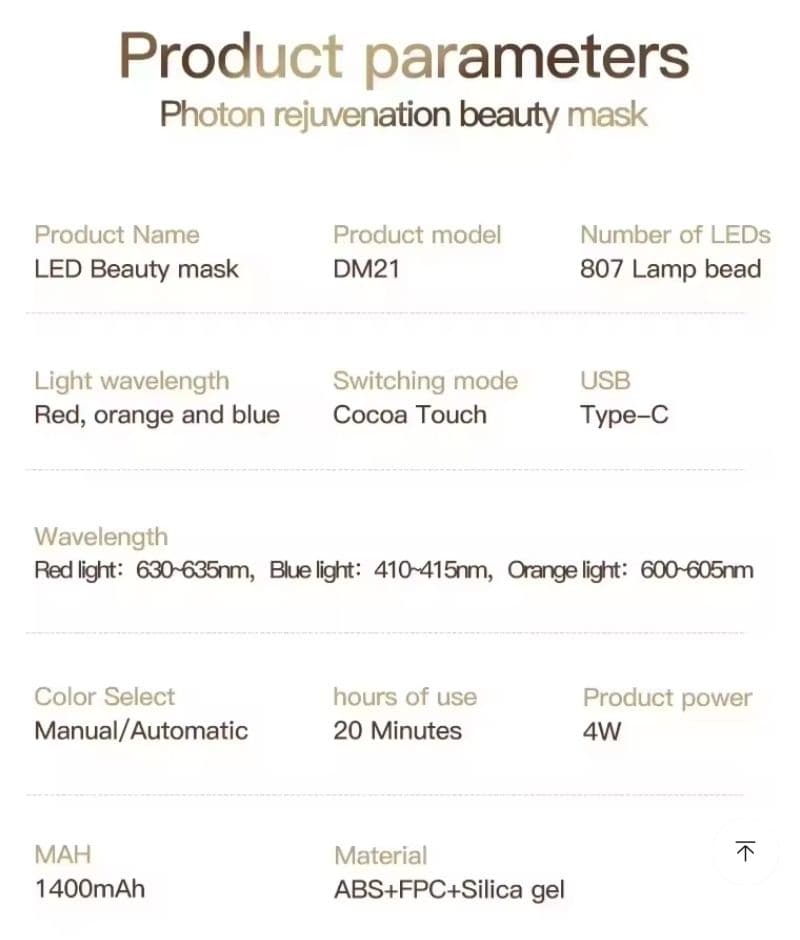 LED NIR ライトセラピーマスク ビューティーマスク