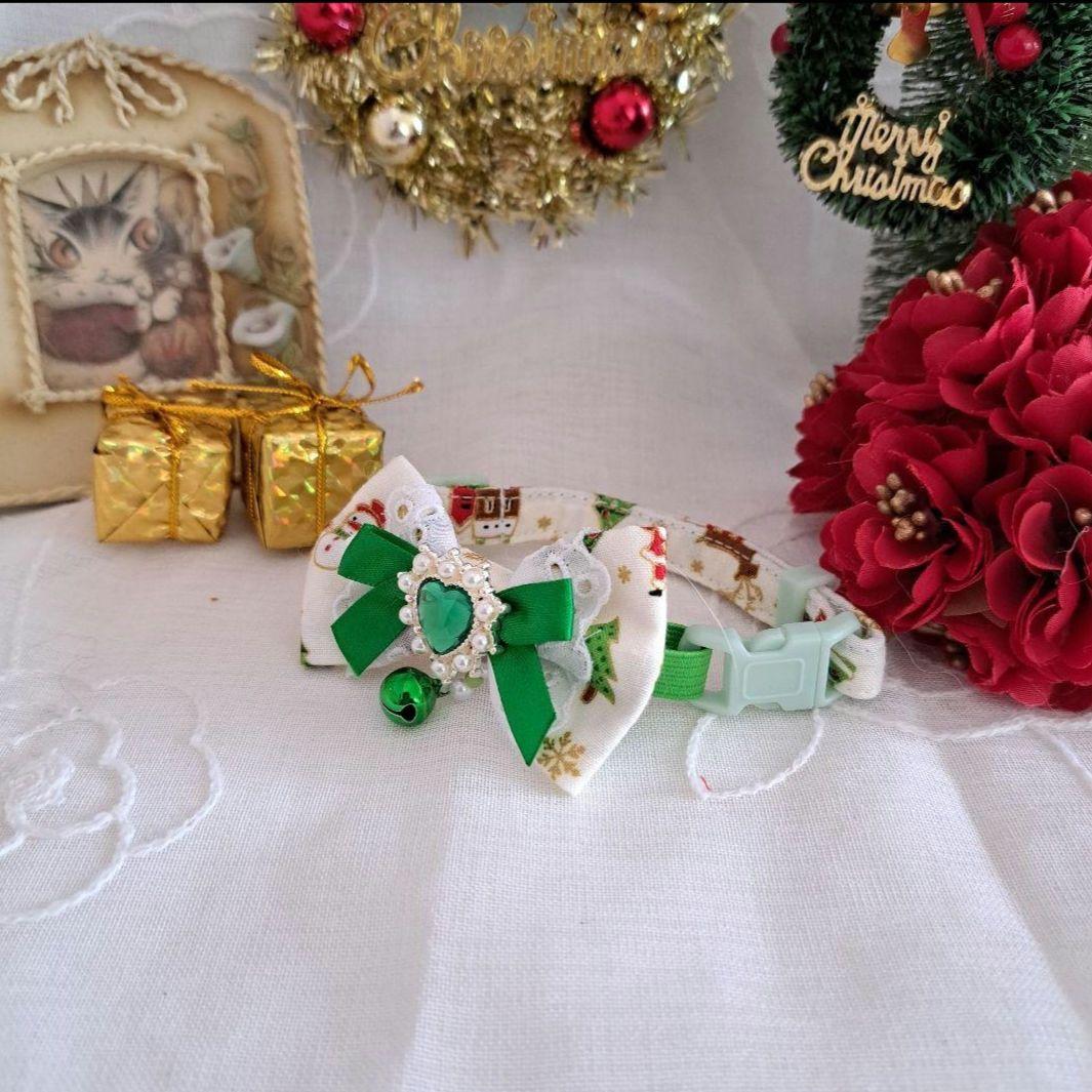 プッチ、クリスマスシリーズ(赤くまさん)わんちゃん猫ちゃん用首輪