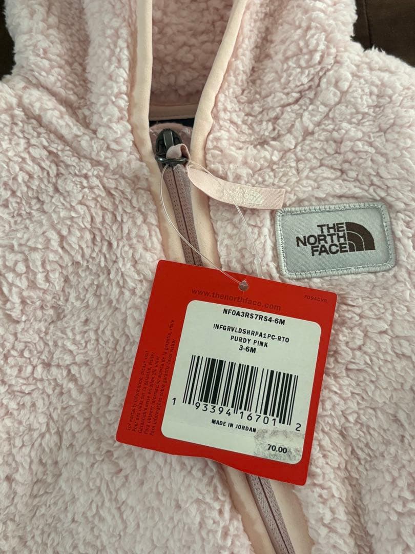 THE NORTH FACE フリースカバーオール 3-6ヶ月　ライトピンク