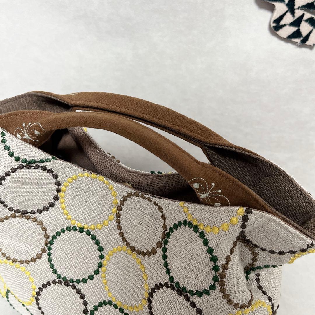 ハンドメイド　ミナペルホネン　くしゅっとトートバッグ⑅︎◡̈︎*トールサイズ