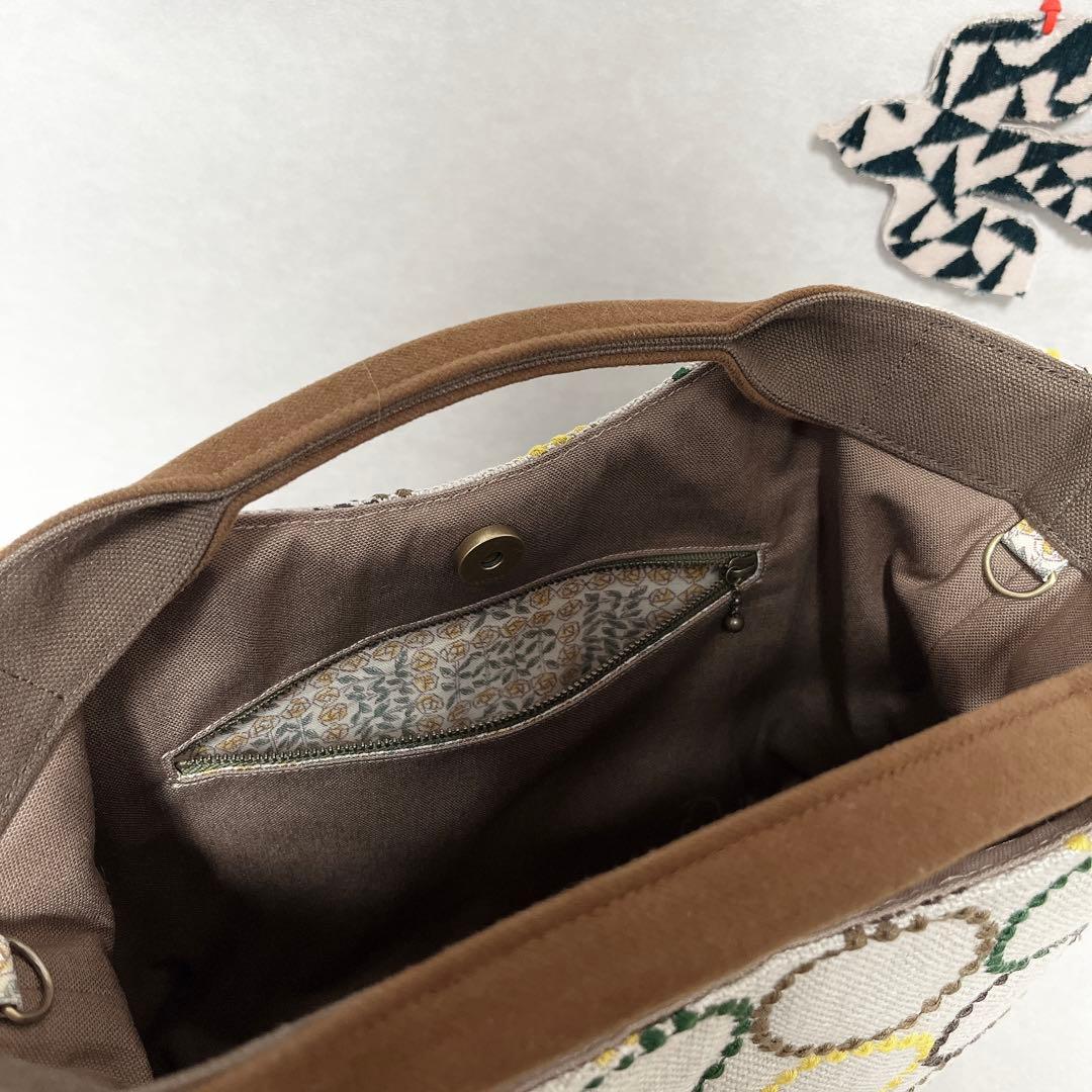 ハンドメイド　ミナペルホネン　くしゅっとトートバッグ⑅︎◡̈︎*トールサイズ