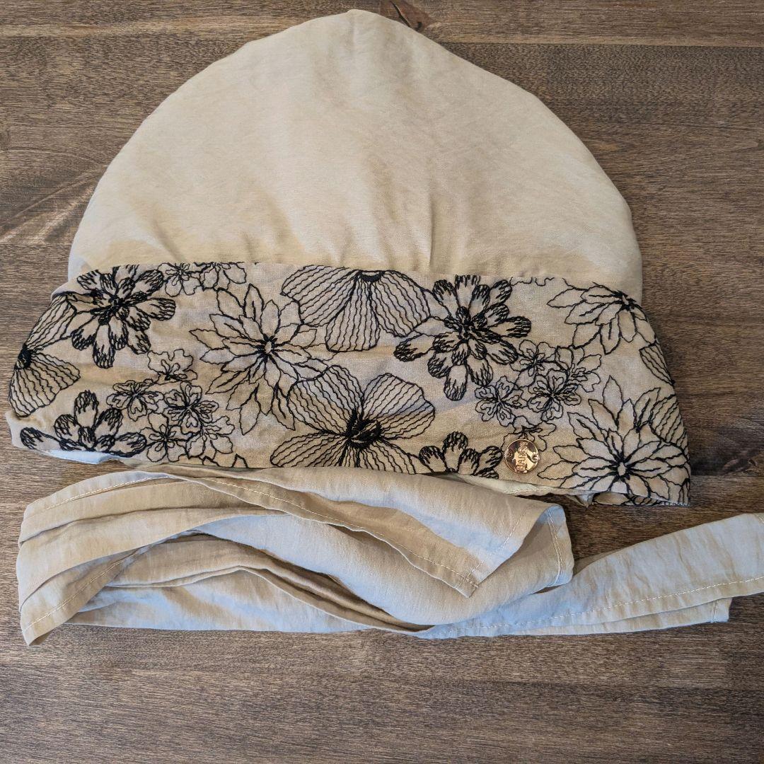 ​BAREN ケアキャップ SCARF HAT M Flower-Beige