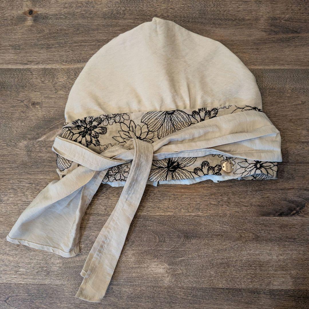 ​BAREN ケアキャップ SCARF HAT M Flower-Beige