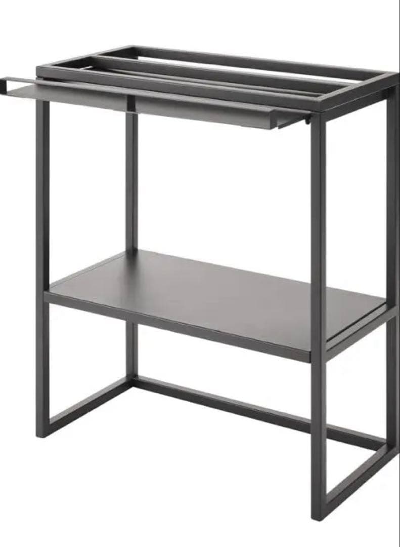 山崎実業　水槽ラック ブラック タワー 水槽台 目隠し 収納ラック