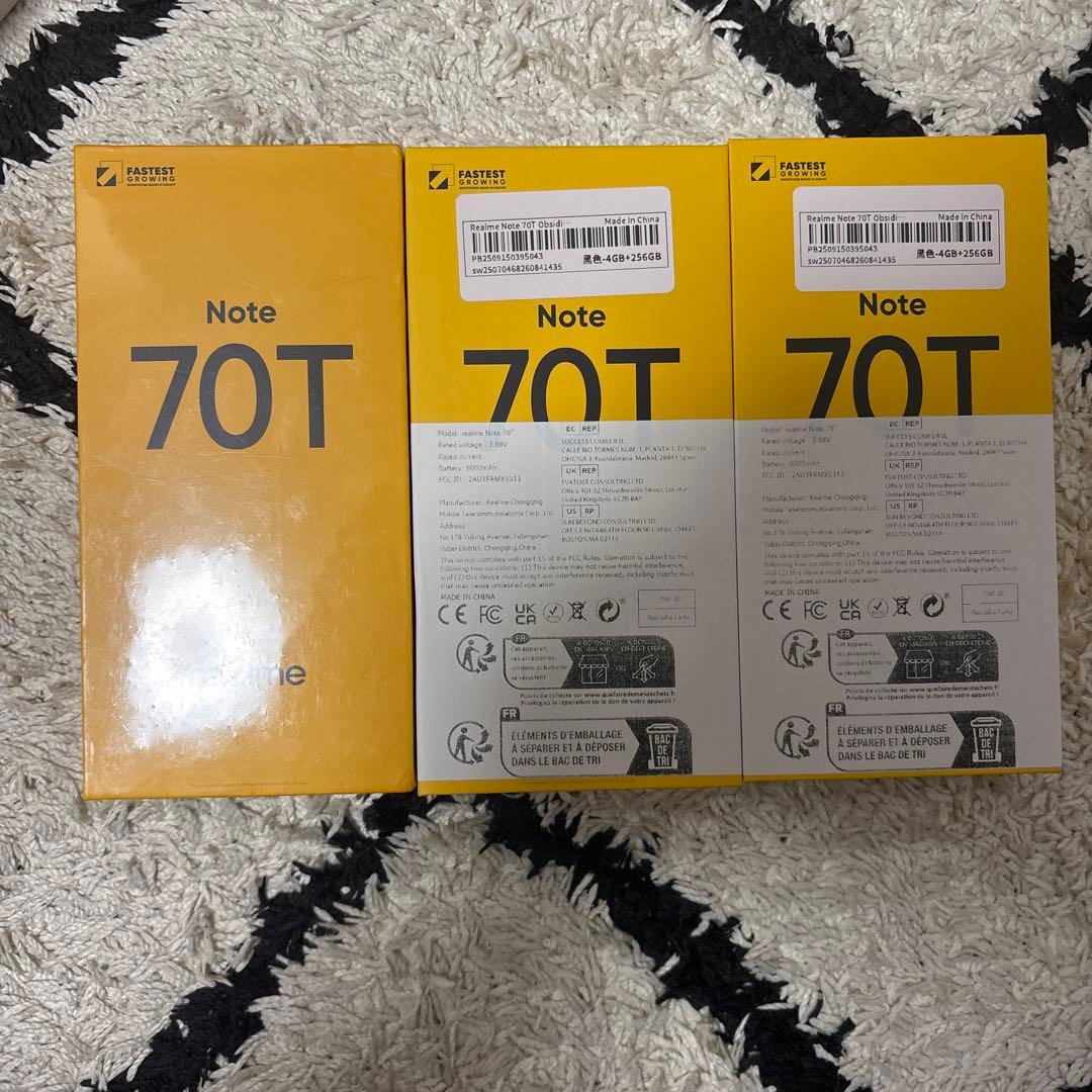 REALME NOTE 70T RAM 4GB+256GB 3台セット