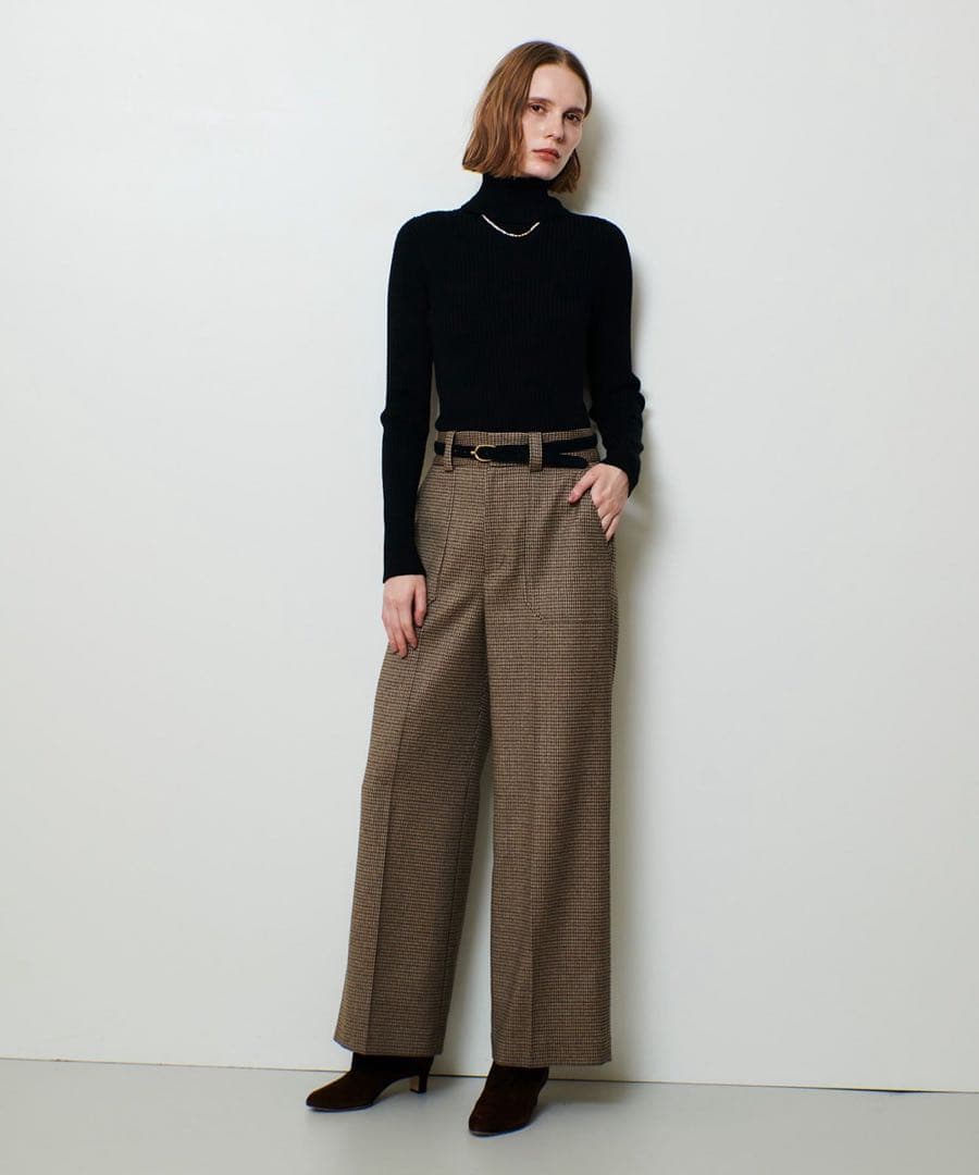 アルアバイル　CHIC TWEEDベイカーパンツ　ブラウン　ルルウィルビー