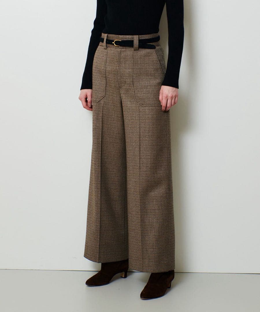 アルアバイル　CHIC TWEEDベイカーパンツ　ブラウン　ルルウィルビー