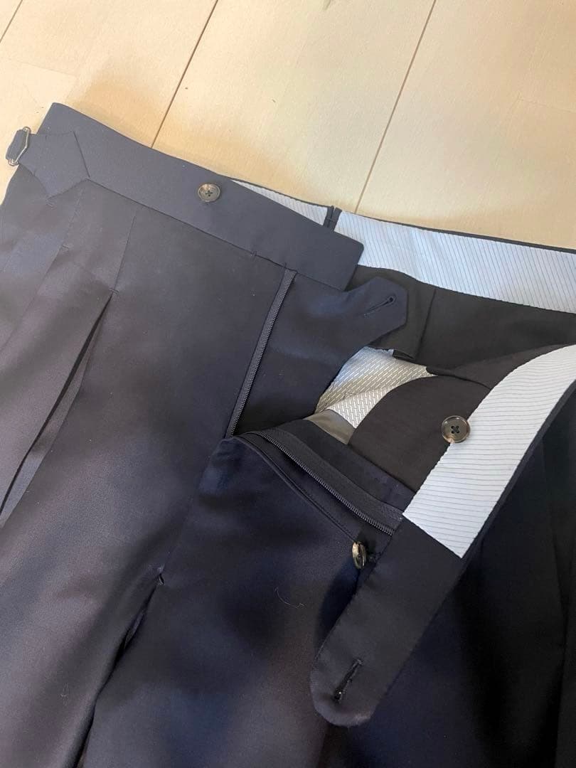 ワイドパンツ super110’s スキャバル　ビスポーク トラウザース w82